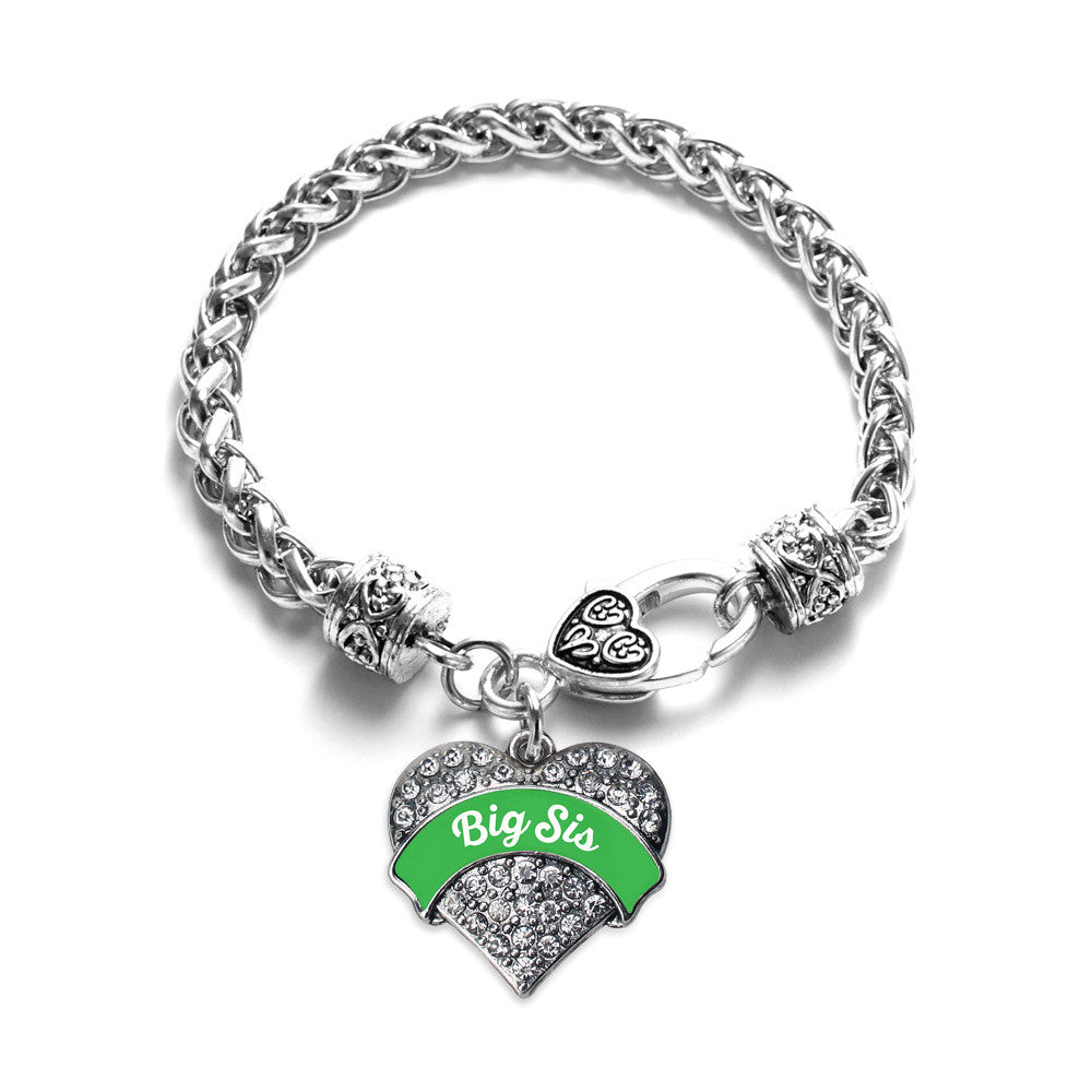 Big Sis Pave Heart Bracelet - Select Your Color!