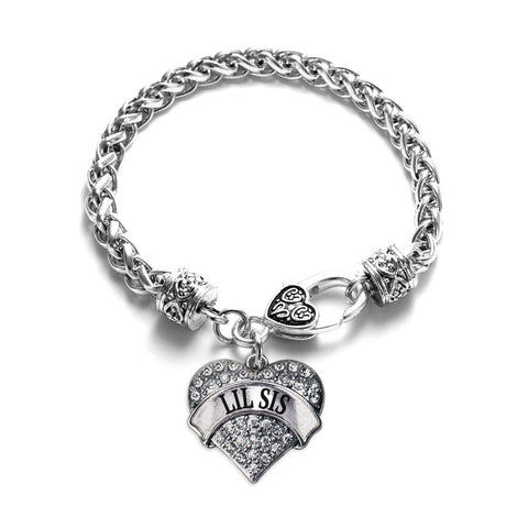 Wrestling Heart Charm Bracelet – Sterling Silver Pave Heart With CZ Stones For Pandora & Chamilia Bracelets - View #3